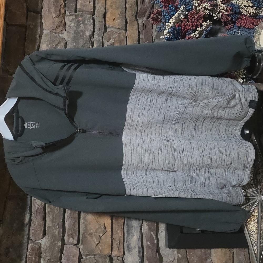 Adidas Thin 3/4 Zip Pull- Over, Hooded Climalite Jacket Sz 2XL
